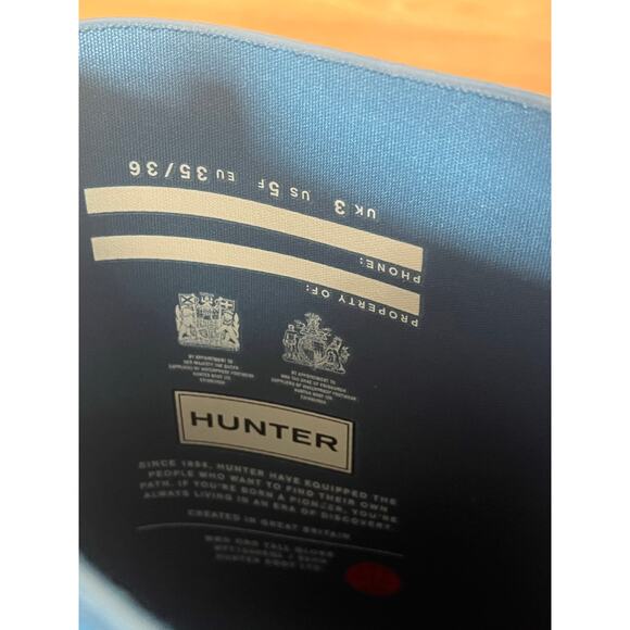 NWT Hunter Dusty Petrol Blue Classic Tall Rainboots Boots Size 5 - Picture 8 of 13